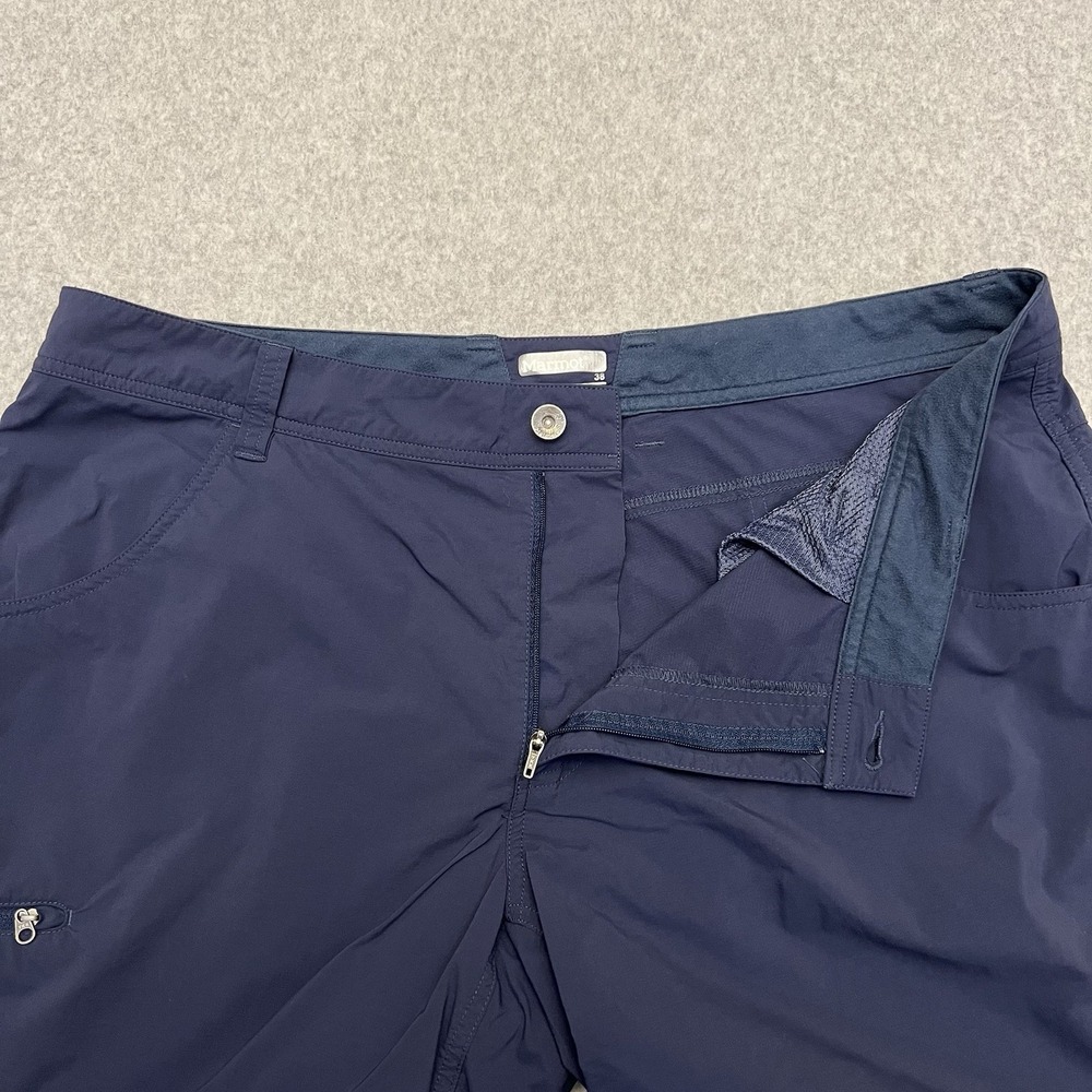 Marmot Shorts Men's 38 Blue Zip Pockets Performance Technical Climb Hike GORP - Picture 3 of 16
